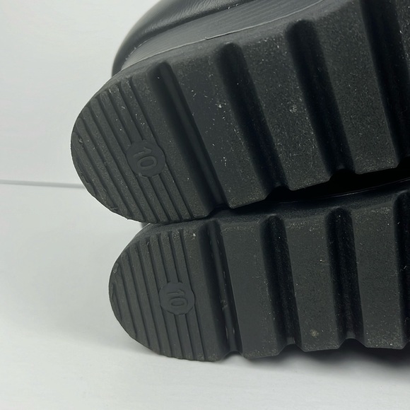 Universal Thread Linda Water Repellant Wedge Pull On Boots Black Sz 10 Chelsea - Picture 10 of 15